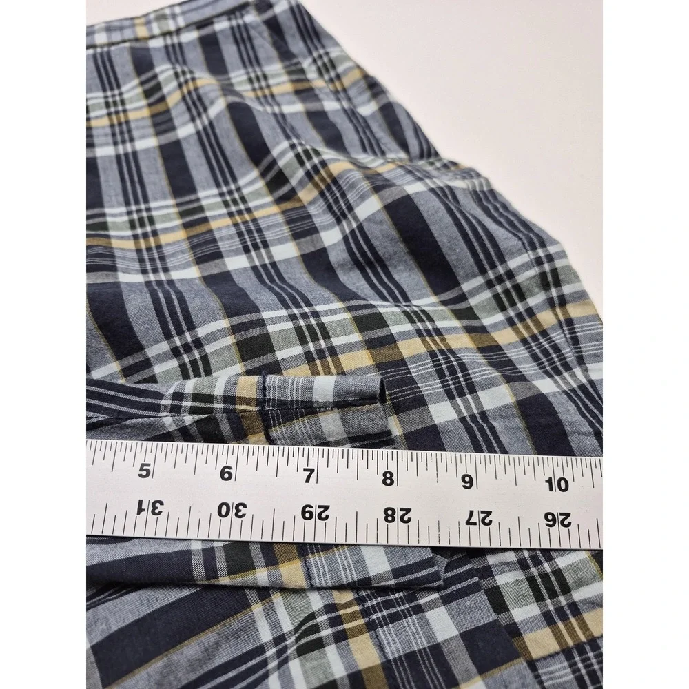 VTG Polo Ralph Lauren Madras Plaid Shorts Men's 34 Blue Plaid Chino